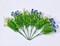 6-Bundle Artificial Outdoor Flowers – Faux Blue Silk Daisies with Eucalyptus, UV-Resistant Realistic Plants for Planters, Porch, Patio, Garden, and Home Decor (White & Blue)